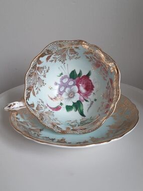 PARAGON Porcelain Teacup and Saucer with Gold Trim